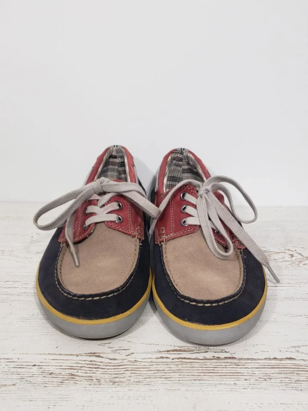 Clarks colorblock suede